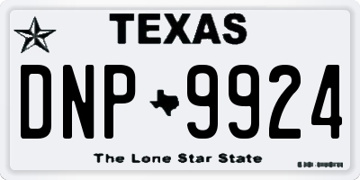 TX license plate DNP9924