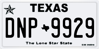 TX license plate DNP9929