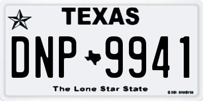 TX license plate DNP9941