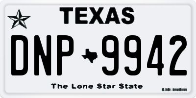 TX license plate DNP9942