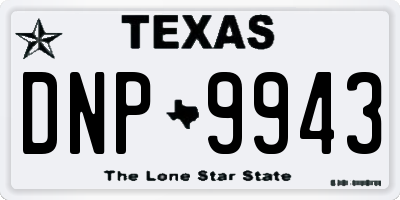 TX license plate DNP9943