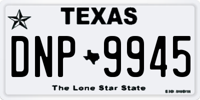 TX license plate DNP9945