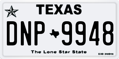 TX license plate DNP9948