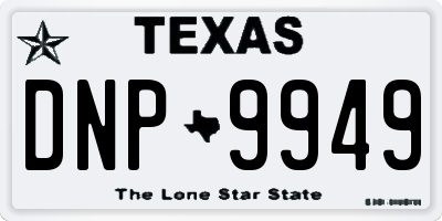 TX license plate DNP9949