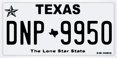 TX license plate DNP9950