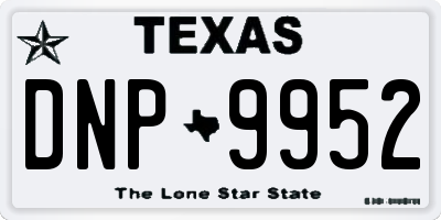 TX license plate DNP9952