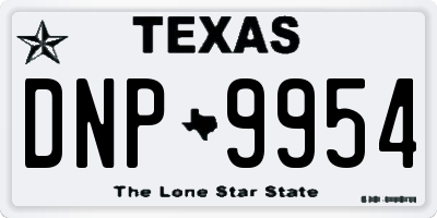 TX license plate DNP9954