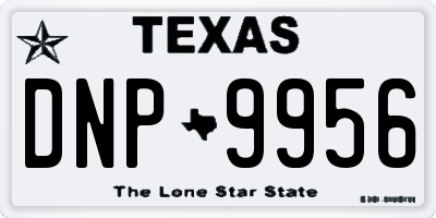 TX license plate DNP9956