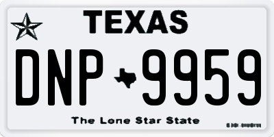 TX license plate DNP9959