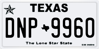 TX license plate DNP9960