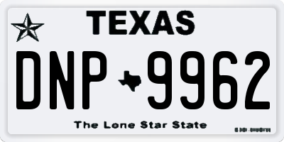TX license plate DNP9962