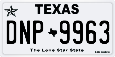 TX license plate DNP9963