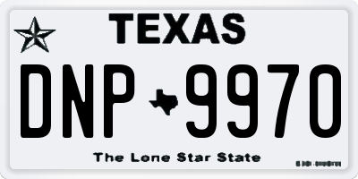 TX license plate DNP9970