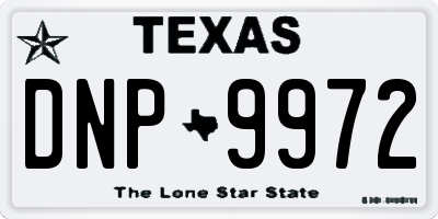 TX license plate DNP9972