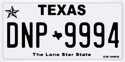 TX license plate DNP9994