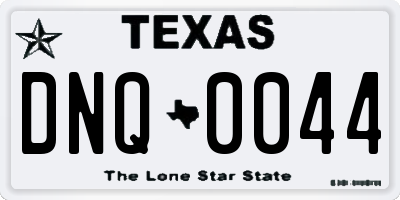 TX license plate DNQ0044