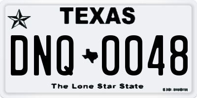 TX license plate DNQ0048
