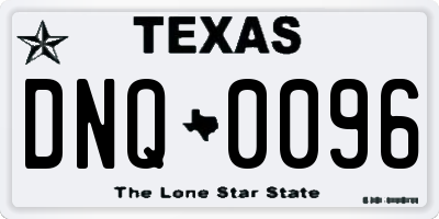 TX license plate DNQ0096