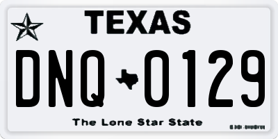 TX license plate DNQ0129