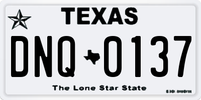 TX license plate DNQ0137