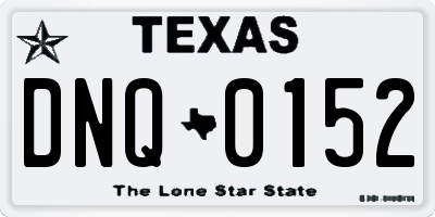 TX license plate DNQ0152