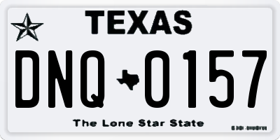 TX license plate DNQ0157