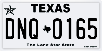 TX license plate DNQ0165