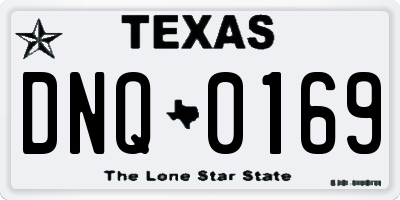 TX license plate DNQ0169