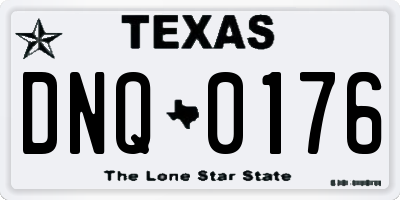 TX license plate DNQ0176