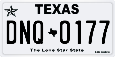 TX license plate DNQ0177