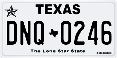 TX license plate DNQ0246