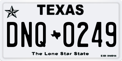 TX license plate DNQ0249