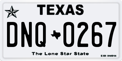 TX license plate DNQ0267