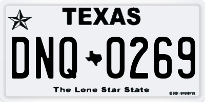 TX license plate DNQ0269