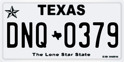 TX license plate DNQ0379