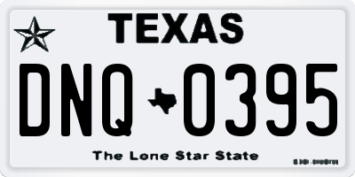 TX license plate DNQ0395