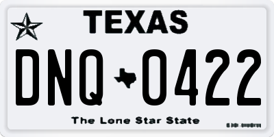 TX license plate DNQ0422