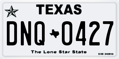 TX license plate DNQ0427