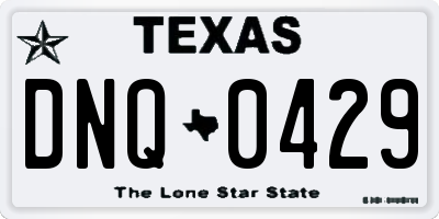 TX license plate DNQ0429