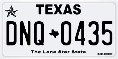 TX license plate DNQ0435