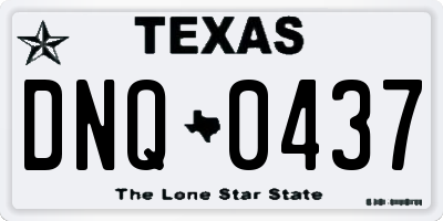 TX license plate DNQ0437
