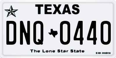 TX license plate DNQ0440
