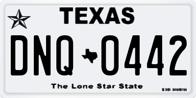 TX license plate DNQ0442