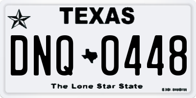 TX license plate DNQ0448