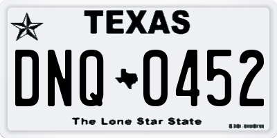 TX license plate DNQ0452