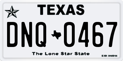 TX license plate DNQ0467