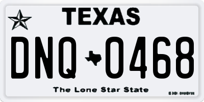 TX license plate DNQ0468