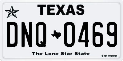 TX license plate DNQ0469