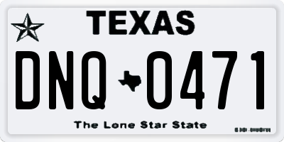 TX license plate DNQ0471