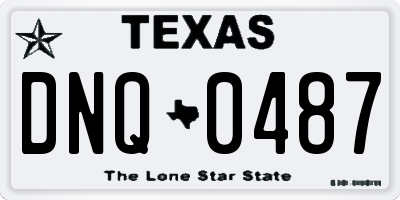 TX license plate DNQ0487